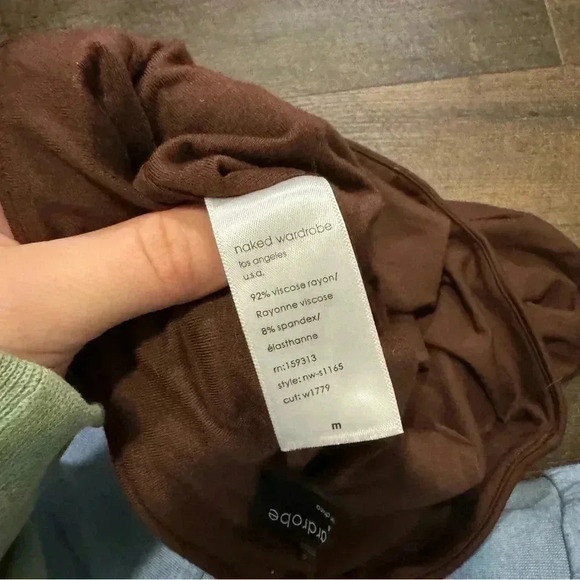 NWOT NAKED WARDROBE BROWN SKIRT  M - Picture 4 of 5